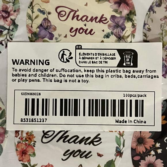 ๐ NIP 100 Pc  Thankyou Stickers - Picture 3 of 4